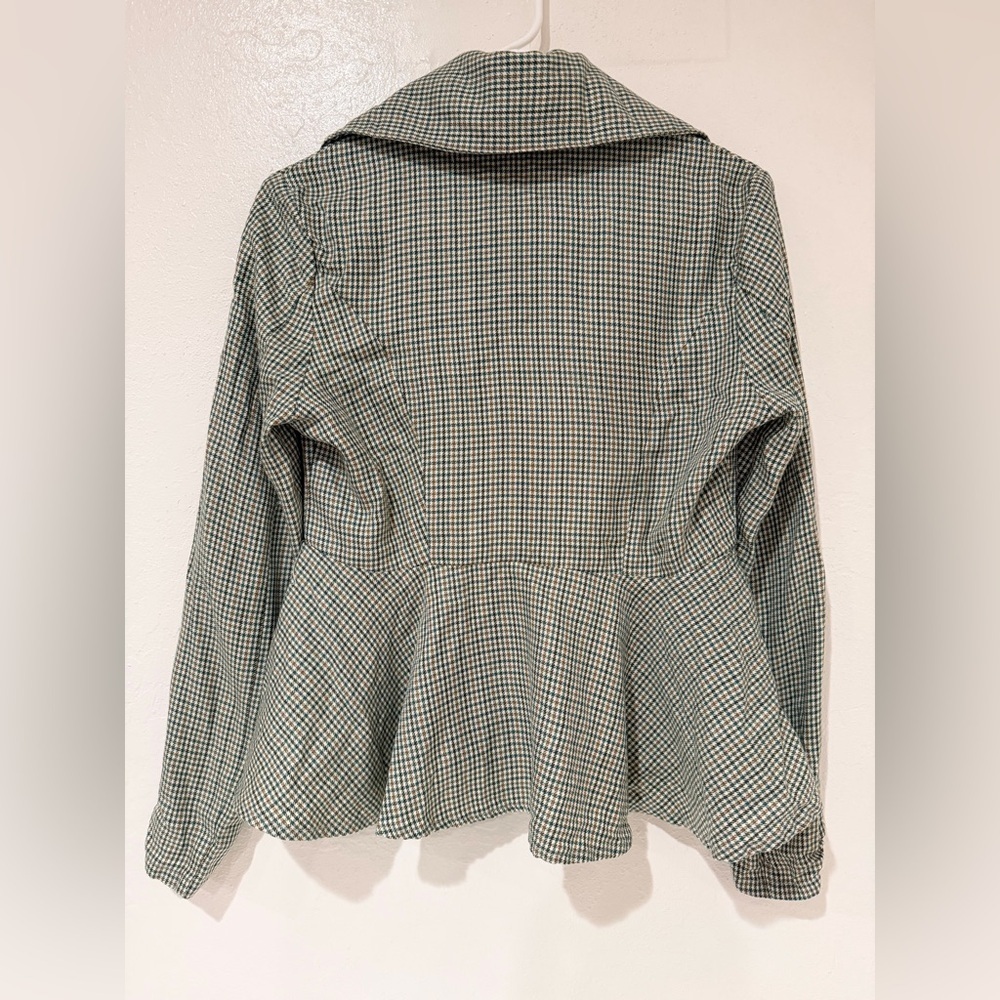 Una Rosa Green Checkered Women's Top size 1 (Small) Y2K - Picture 7 of 10